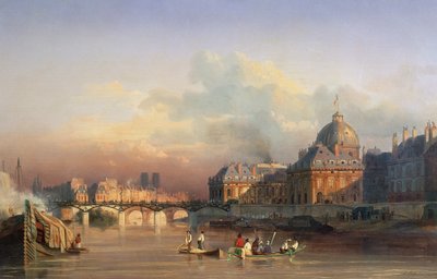 A View of Paris from the Seine by Louis Nicolas Matout